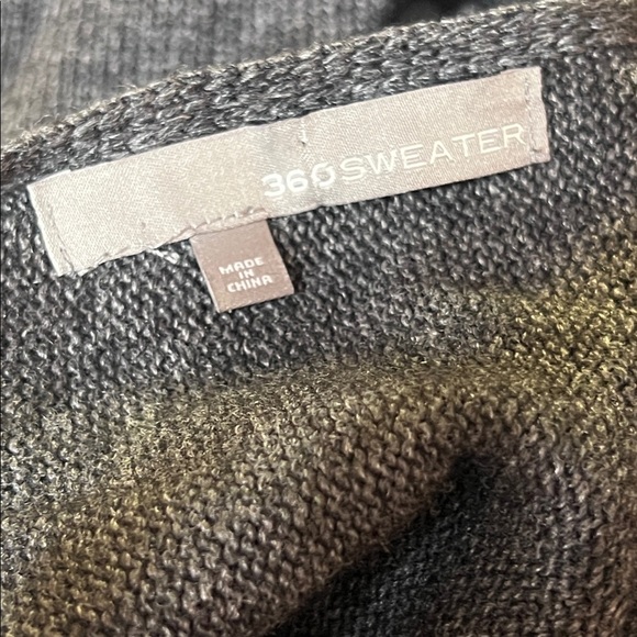 360 Sweater Open Front Cashmere Wool Blend Vest Striped Drape Cardigan Wrap OS - Picture 7 of 8